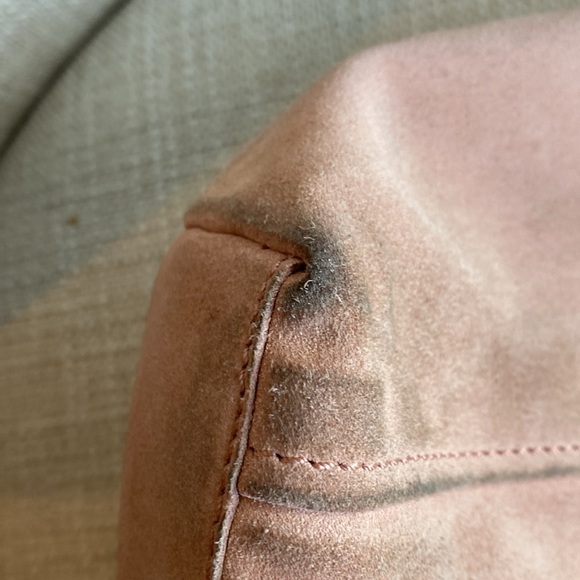 Suede Anthropologie pale pink purse - Picture 8 of 12